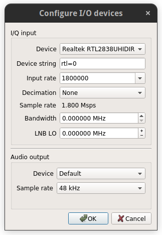 General GQRX settings